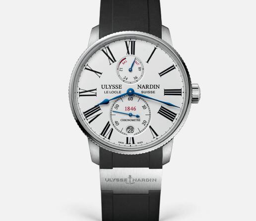 Ulysse Nardin Marine Torpilleur Stainless Steel White Rubber Replica Watch 1183-310-3/40