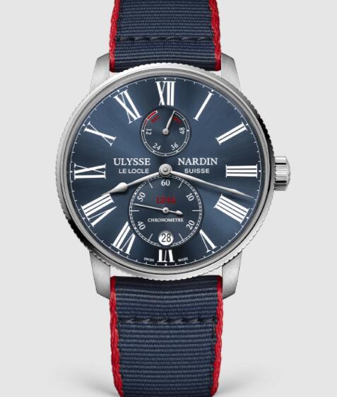 Ulysse Nardin Marine Torpilleur Stainless Steel Blue Fabric Replica Watch 1183-310-3A/0A