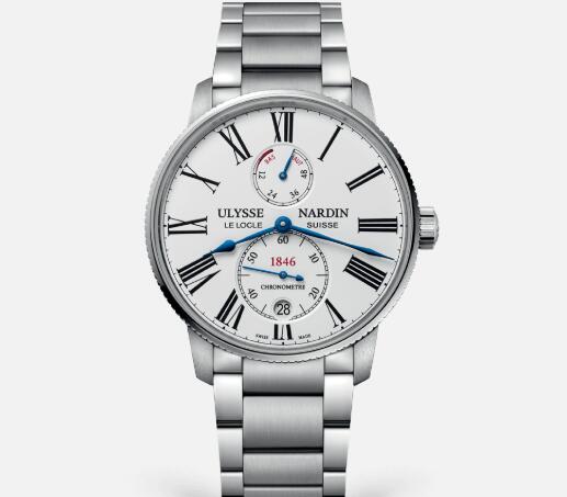 Ulysse Nardin Marine Torpilleur Stainless Steel White Bracelet Replica Watch 1183-310-7M/40