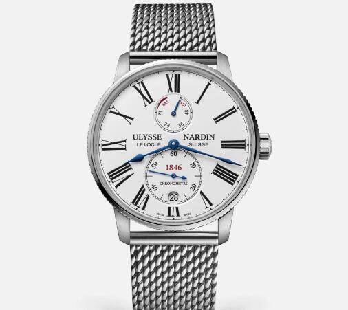 Ulysse Nardin Marine Torpilleur Stainless Steel White Mesh Replica Watch 1183-310-7MIL/40