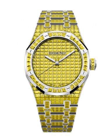 Replica Audemars Piguet Royal Oak Self-Winding 41 Yellow Chrysoberyl Watch 15514BC.RY.1284BC.01