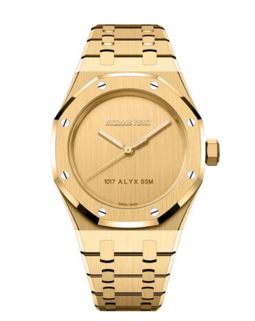 Audemars Piguet Royal Oak Selfwinding 37 1017 ALYX 9SM Yellow Gold Replica Watch 15550BA.OO.1356BA.02