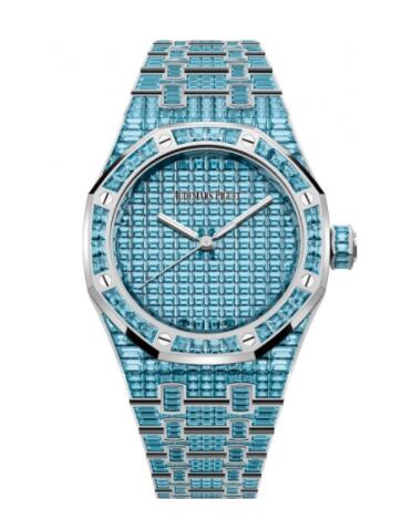 Replica Audemars Piguet Royal Oak Self-Winding 37 Blue Topaz Watch 15554BC.TO.1274BC.01