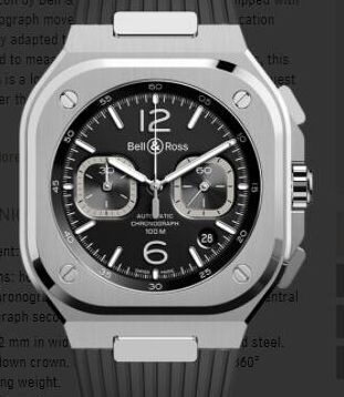 175USD FOR BELL ROSS Black Chrono WATCH