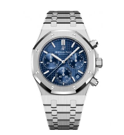 Audemars Piguet Royal Oak Chronograph 41 White Gold Blue Replica Watch 26239BC.OO.1220BC.01