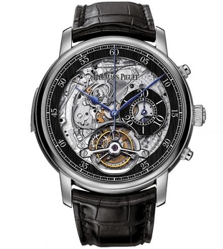 Audemars Piguet Jules Audemars Minute Repeater Tourbillon Chronograph White Gold Replica Watch 26345BC.OO.D002CR.01