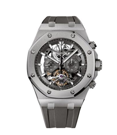 Audemars Piguet Royal Oak Tourbillon Chronograph Openworked Titanium Boutique Edition Replica Watch 26347TI.GG.D004CA.02