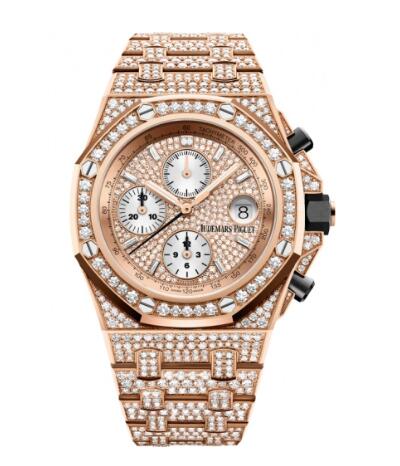 Audemars Piguet 26476OR.ZZ.1273OR.01.A Royal Oak Offshore Pink Gold Diamond Diamond Bracelet Replica Watch