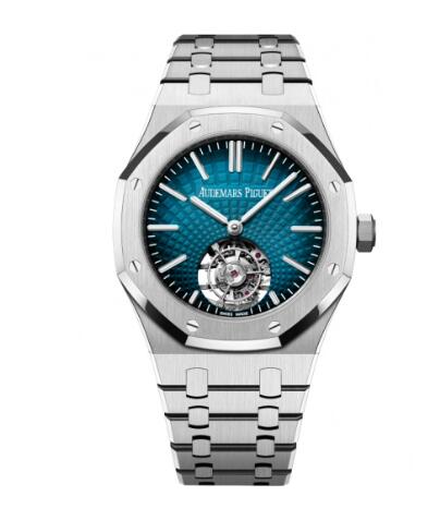 Audemars Piguet 26530ST.OO.1220ST.99 Royal Oak Self-Winding Flying Tourbillon Stainless Steel Blue Replica Watch