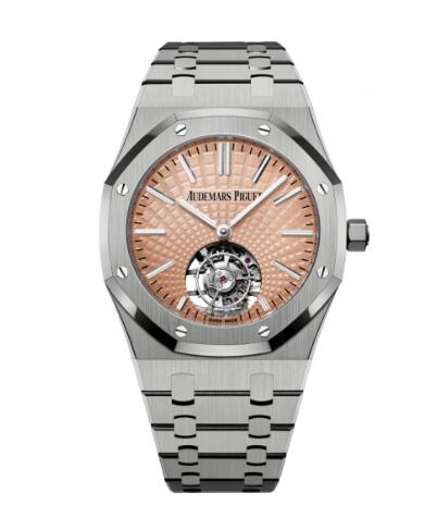 Audemars Piguet 26531TI.OO.1220TI.01 Royal Oak Self-Winding Flying Tourbillon Titanium Salmon Replica Watch