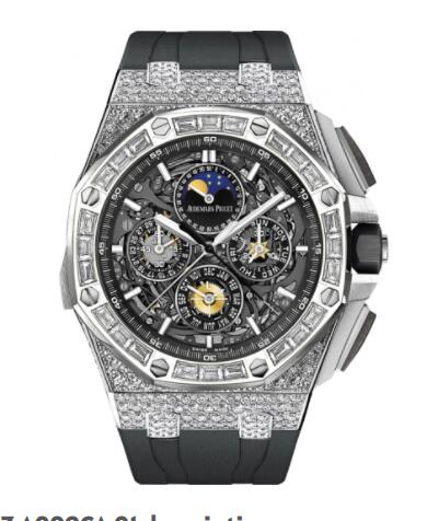 Audemars Piguet Royal Oak OffShore Grande Complication White Gold Baguette Skeleton 26575BC.ZZ.A002CA.01 Replica Watch