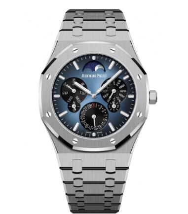 2023 Audemars Piguet Royal Oak Perpetual Calendar Ultra Thin Titanium Gradient Blue Replica Watch 26586TI.OO.1240TI.01