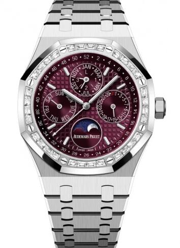 Audemars Piguet Royal Oak Perpetual Calendar 41 White Gold - Diamond replica watch 26598BC.ZZ.1220BC.01