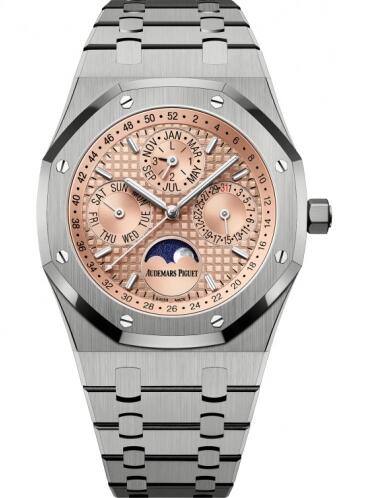 Audemars Piguet Royal Oak Perpetual Calendar 41 Titanium Salmon Replica Watch 26615TI.OO.1220TI.01