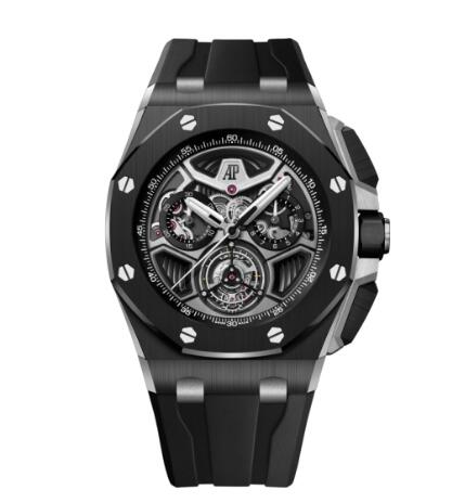 Replica Watch Audemars Piguet 26622CE.OO.D002CA.01 Royal Oak Offshore Flying Tourbillon Chronograph Ceramic Titanium