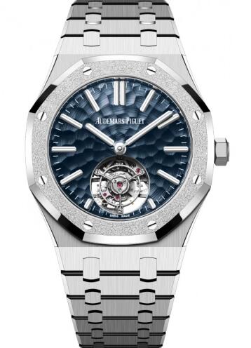 Audemars Piguet Royal Oak Self-Winding Flying Tourbillon White Gold Frosted replica watch 26730BC.GG.1320BC.01