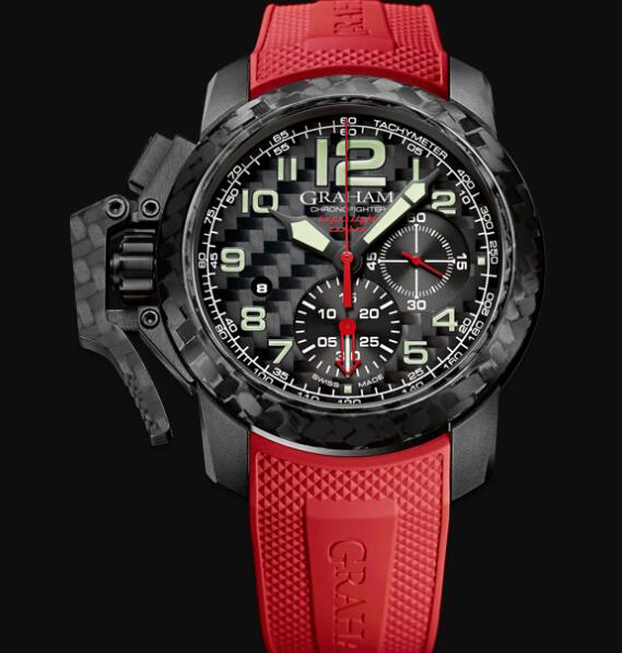 Graham CHRONOFIGHTER SUPERLIGHT CARBON (RED) Replica Watch 2CCBK.B11A