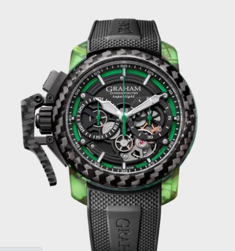 Graham CHRONOFIGHTER SUPERLIGHT CARBON STRIP SKELETON GREEN Replica Watch 2CCCK.G01A