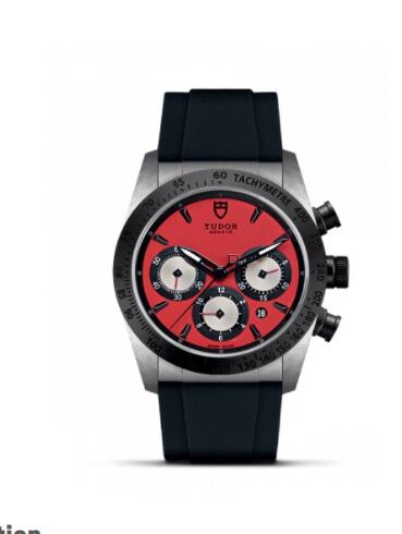 Tudor Fastrider Chrono Red Rubber Replica Watch 42010N-0009