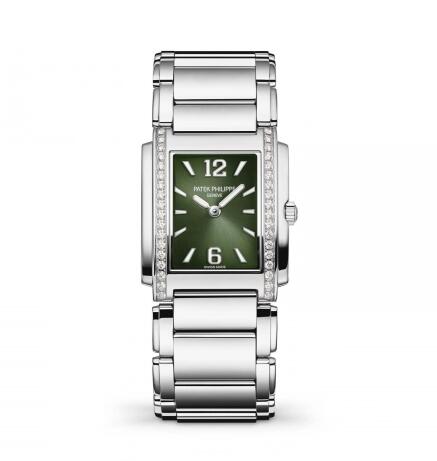 Patek Philippe Twenty~4 Manchette Stainless Steel Green Replica Watch 4910/1200A-011