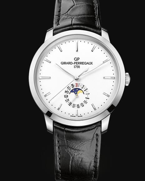 Girard Perregaux 1966 DATE AND MOON PHASES Replica Watch 49545-11-131-bb60