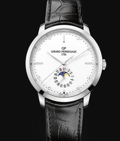 Girard Perregaux 1966 DATE AND MOON PHASES Replica Watch 49545-11-1a1-bb60
