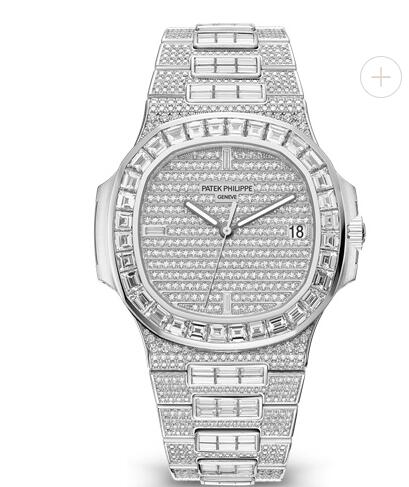 Patek Philippe Nautilus 5719 White Gold Diamonds Replica Watch 5719/10G-010