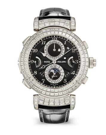 Patek Philippe Grandmaster Chime 6300 White Gold - Diamond Black Replica Watch 6300/400G-001