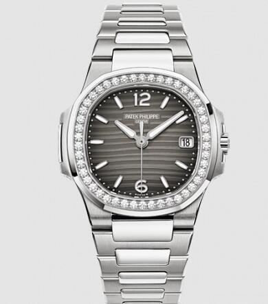 Patek Philippe Nautilus 7010 White Gold Smoke Gray Replica Watch 7010/1G-012
