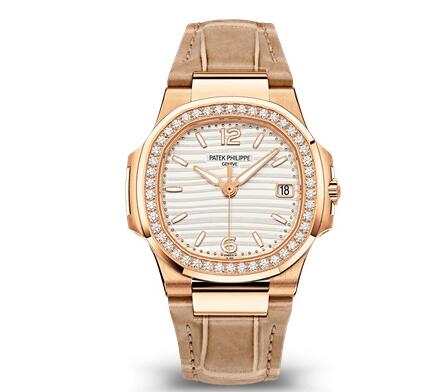 Patek Philippe Nautilus 7010 Rose Gold White Replica Watch 7010R-011