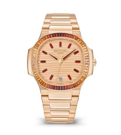 Patek Philippe Nautilus 7118 Rose Gold Spessartite Replica Watch 7118/1300R-001