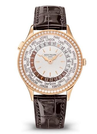 Patek Philippe World Time 7130 Rose Gold Ivory 7130R-011 Replica Watch