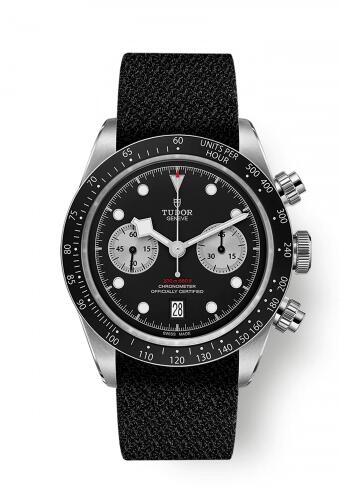 Tudor Heritage Black Bay Chronograph Inverted Panda Fabric Replica Watch 79360N-0007