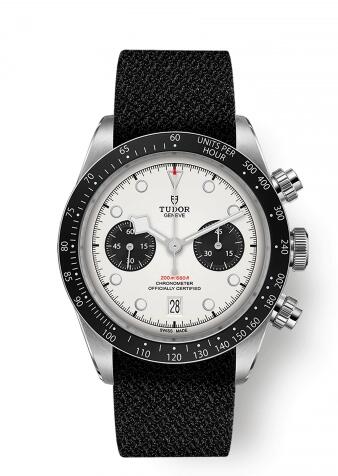 Tudor Heritage Black Bay Chronograph Panda Fabric Replica Watch 79360N-0008