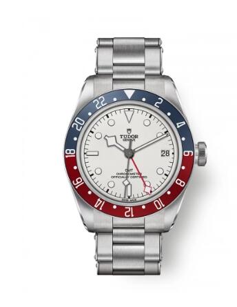 Tudor Black Bay GMT Stainless Steel White Bracelet Replica Watch 79830RB-0010