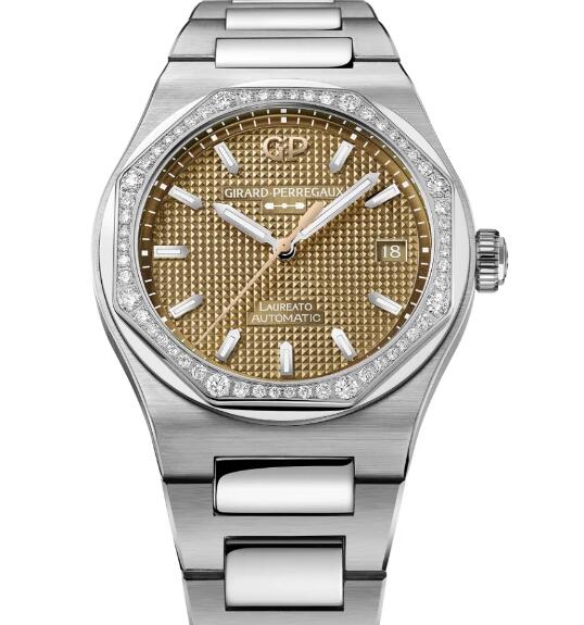 Replica GIRARD-PERREGAUX Laureato 38 mm Copper Diamond Bezel Watch 81005-11S3320-1CM