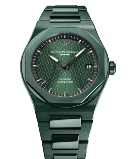 Girard-Perregaux Laureato Green Ceramic Aston Martin Edition Replica Watch 81005-32-3080-1CX