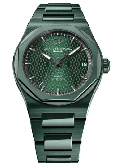 Girard-Perregaux Laureato Green Ceramic Aston Martin Edition Replica watch 81010-32-3081-1CX