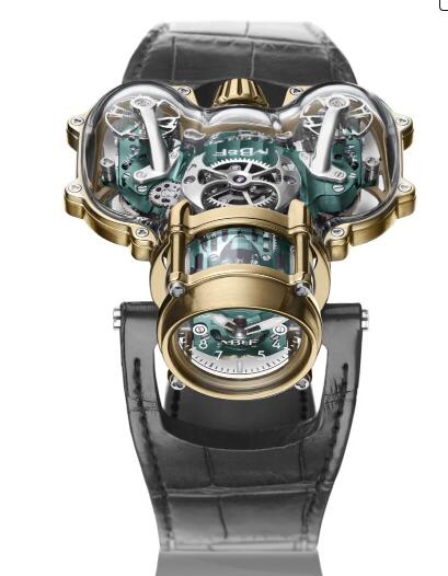 MB&F HM9-SV Yellow Gold Green Replica Watch 91.SYL.GR