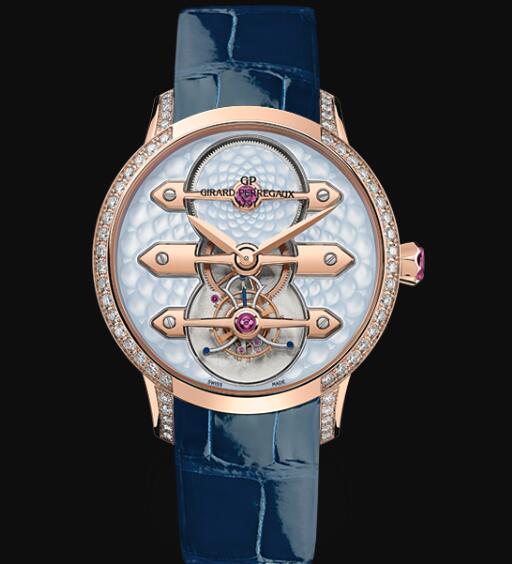 Girard Perregaux Tourbillon Three Gold Bridges Lady Replica Watch 99242D52B401-CK4A