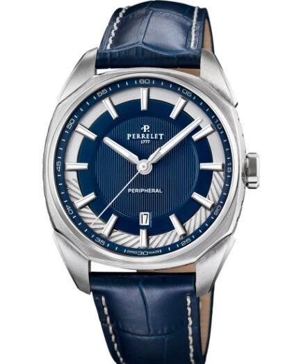 Perrelet LAB Peripheral 3-Hands Deep Blue Replica Watch A1100/4