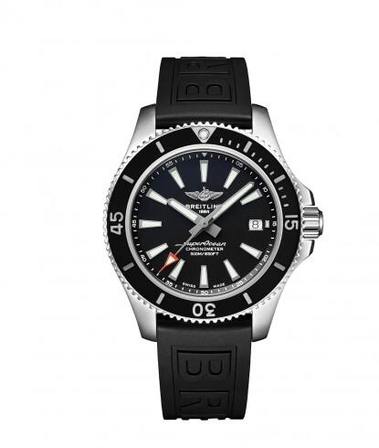 Breitling Superocean 42 Stainless Steel Black Rubber Folding Japan Replica Watch A17366D71B2S2