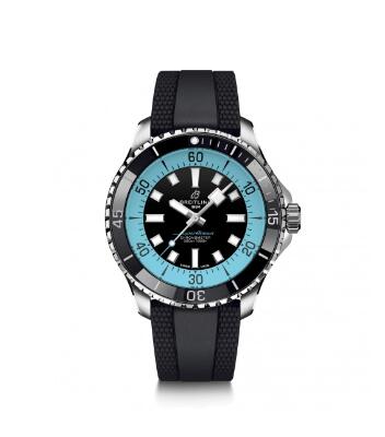 Breitling SuperOcean Automatic 44 Stainless Steel Black Blue Rüschenbeck Edition Replica Watch A173761A1B1S1