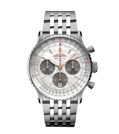 Breitling Navitimer B01 Chronograph 41 Stainless Steel MOP Japan Bracelet Replica Watch AB0139211A1A1