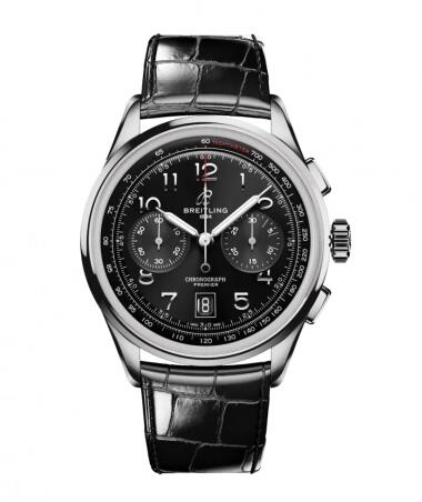Breitling Premier B01 Chronograph 42 Stainless Steel Black Alligator AB0145221B1P1 Replica Watch