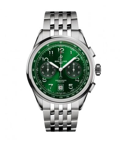 Breitling Premier B01 Chronograph 42 Stainless Steel Green Bracelet AB0145371L1A1 Replica Watch