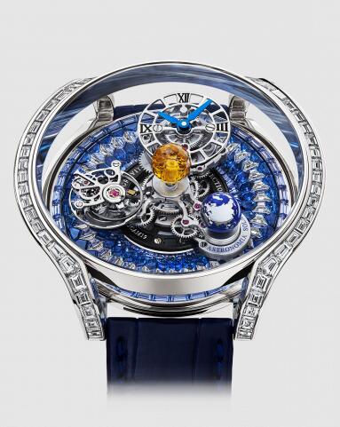 Jacob and Co Astronomia Solar Baguette Sapphire 3D Replica Watch AS800.30.AA.UA.ABALA