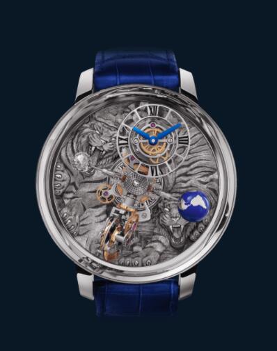 Jacob and Co Astronomia Replica Watch Astronomia Tourbillon Art Tigers Engraving Rose Gold AT100.30.AA.UA.B