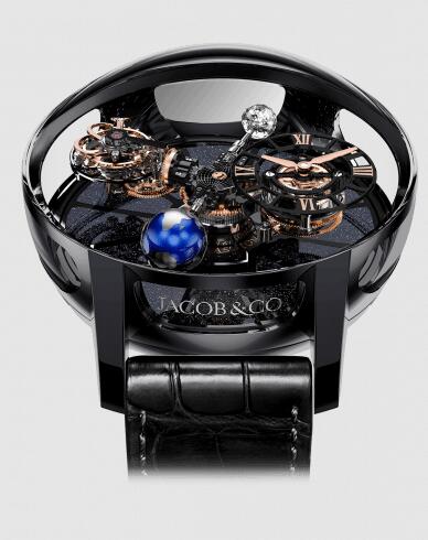 Replica Jacob Co Astronomia Tourbillon Ceramic Rose Movement Watch AT100.95.KN.SD.B