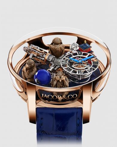 Jacob and Co Astronomia Replica Watch Astronomia Tourbillon 3 Wise Monkeys & Temple AT102.40.AB.UB.A